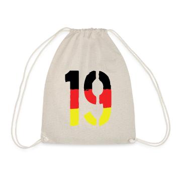 19 Number symbol Germany - Drawstring Bag - nature - Front
