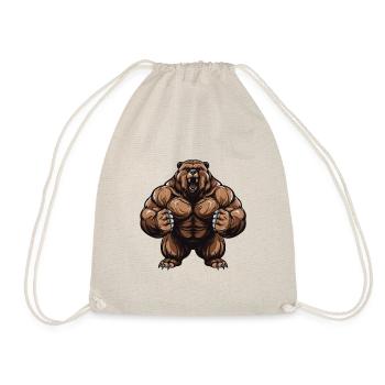 Ours Grizzly Beast Musculation Muscles - Sac de sport léger - nature - Devant