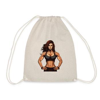 Femme Muscles Séance D’entraînement Gym Fille - Sac de sport léger - nature - Devant