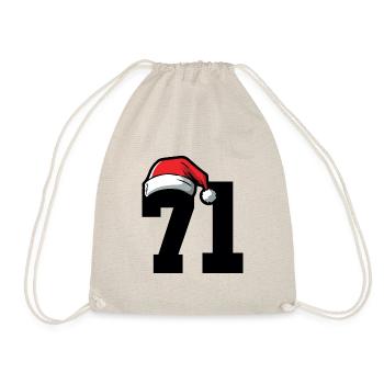 71 Zahl Weihnachten - Turnbeutel - Natur - Vorne