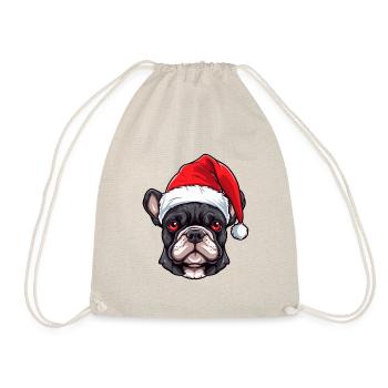 Bouledogue français chien Noël - Sac de sport léger - nature - Devant