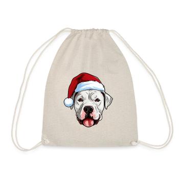 Dogue Argentino Chien Noël Drôle Noël - Sac de sport léger - nature - Devant