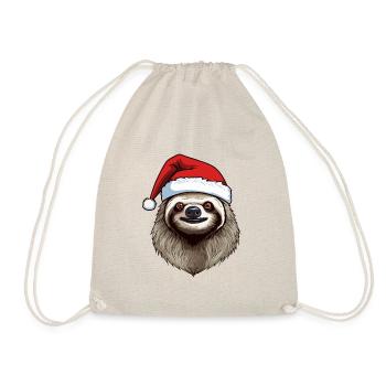 Paresseux Noël Animal Portrait Noël - Sac de sport léger - nature - Devant