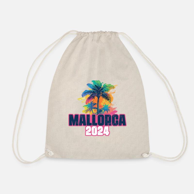 Mallorca 2024 Urlaub Palmen Klecks - Turnbeutel - Natur