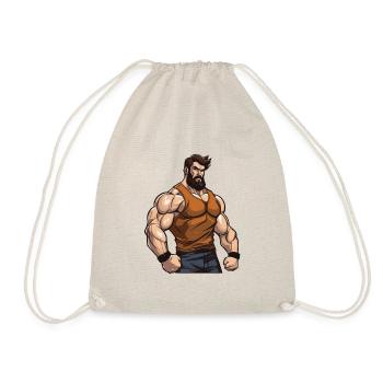 Workout Bodybuilder Muscles - Drawstring Bag - nature - Front