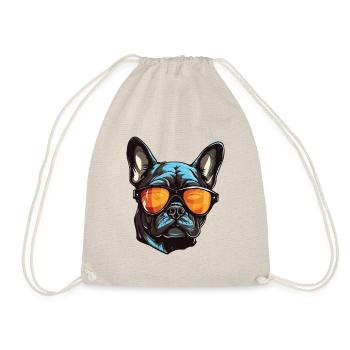 Portrait de tête de chien bouledogue français - Sac de sport léger - nature - Devant