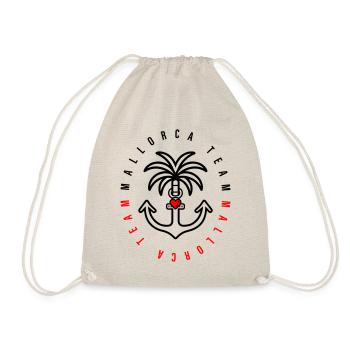 Mallorca Team Anker Palme Herz - Turnbeutel - Natur - Vorne