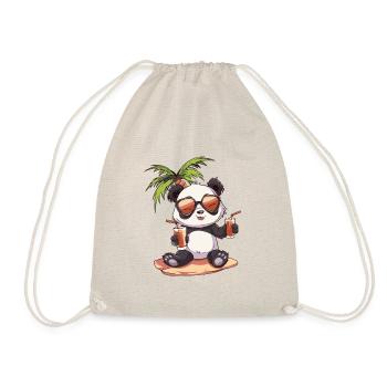Vacances d’été à la plage Panda - Sac de sport léger - nature - Devant