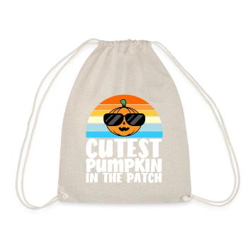 The cutest pumpkin in a patch for kids and toddlers - Drawstring Bag - nature - Front