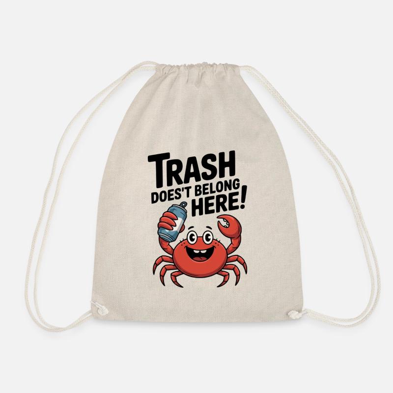 No garbage belongs here cancer - Drawstring Bag - nature