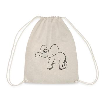 Elephant Comic - Drawstring Bag - nature - Front