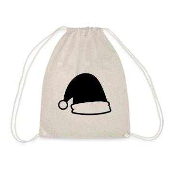 Christmas Hat Christmas Beanie - Drawstring Bag - nature - Front
