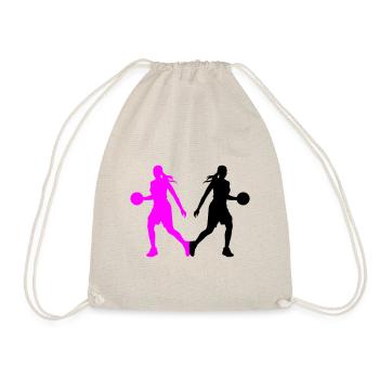 Basketball Player Silhouette Basketball Player Fra - Drawstring Bag - nature - Front