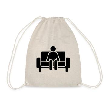 Couch Sitzen Faul - Turnbeutel - Natur - Vorne