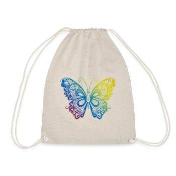 Schmetterling Mandala Boho - Turnbeutel - Natur - Vorne