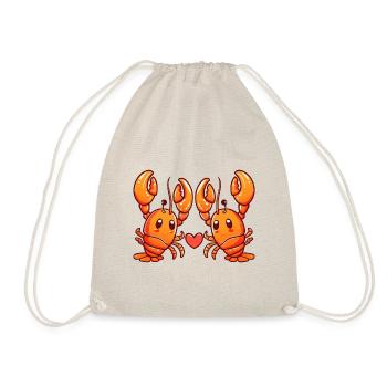Homard Couple Amoureux Cancer Animal Saint Valentin - Sac de sport léger - nature - Devant