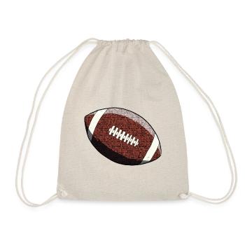 American Football Wordball - Drawstring Bag - nature - Front