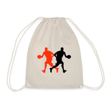 Joueur De Basket-ball Silhouette Joueur De Basket-ball Homme - Sac de sport léger - nature - Devant