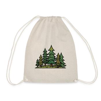 Forest, Landscape, Trees, Nature - Drawstring Bag - nature - Front