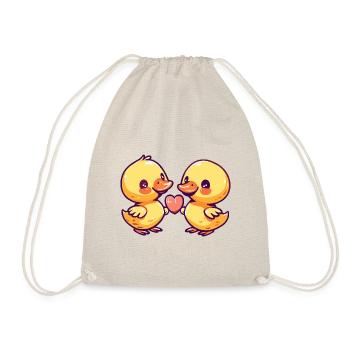 Duck Couple In Love Animal Valentine's Day - Drawstring Bag - nature - Front