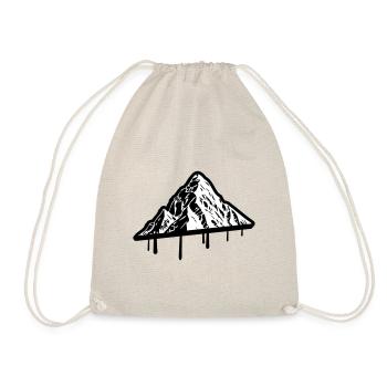 Berg Silhouette Symbol Mountains - Turnbeutel - Natur - Vorne
