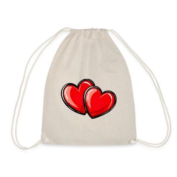 Symbole d’amour des cœurs - Sac de sport léger - nature - Devant