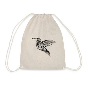 Kolibri Tribal Tattoo - Turnbeutel - Natur - Vorne
