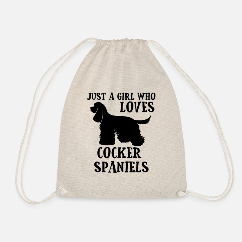 Cocker Spaniel Design for Girls & Women - Drawstring Bag - nature