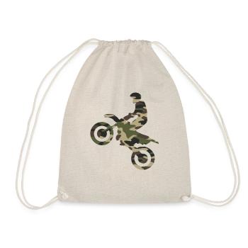 Camouflage Camo Dirt Bike Motocross - Turnbeutel - Natur - Vorne