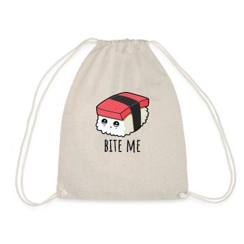 Kawaii Sushi Funny Bite Me - Turnbeutel - Natur - Vorne
