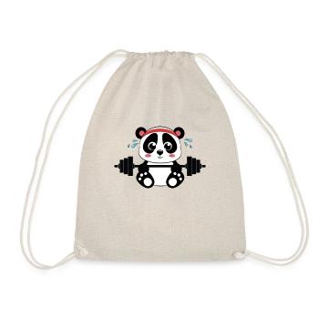 Barbell d'entraînement Kawaii Panda - Sac de sport léger - nature - Devant