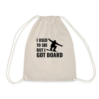 Lustiges Geschenk für einen Snowboarder - Turnbeutel - Natur - Vorne