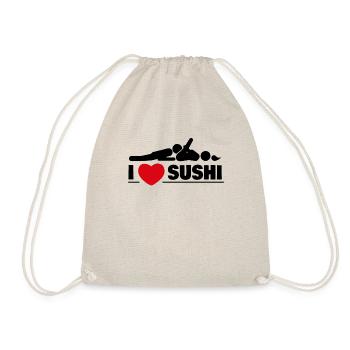 Ich liebe Sushi Sexy Versaut - Turnbeutel - Natur - Vorne