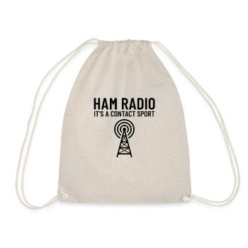 Ham Radio Humor - C'est un sport de CONTACT - Sac de sport léger - nature - Devant