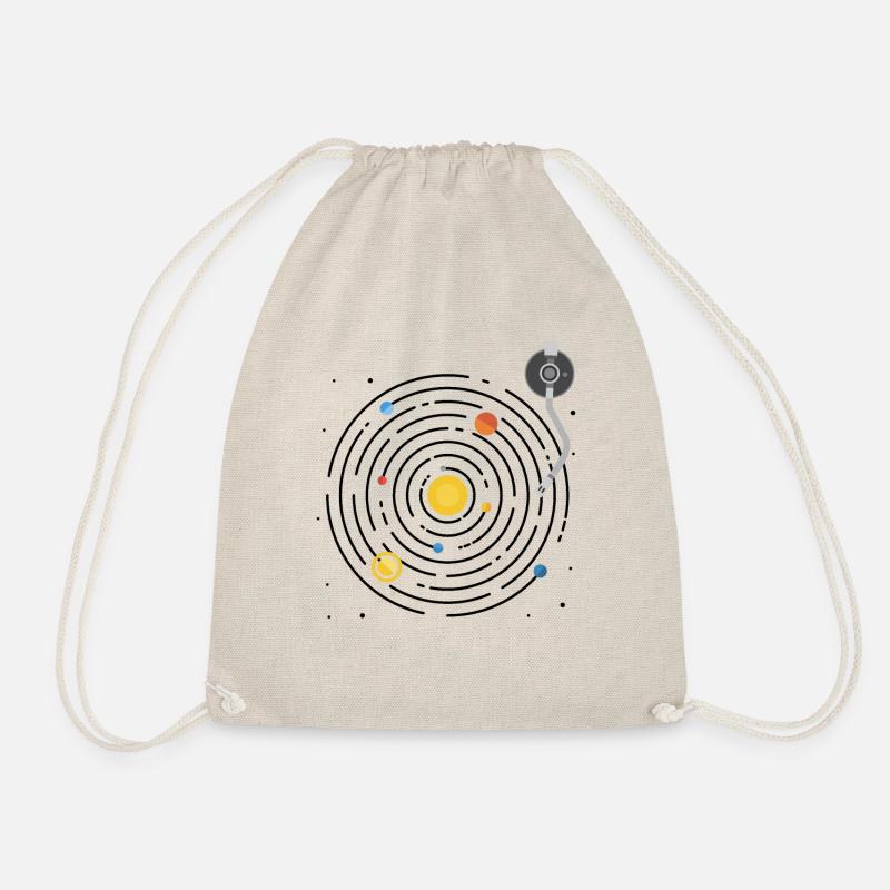 Music Solar System Vinyl Gift - Drawstring Bag - nature