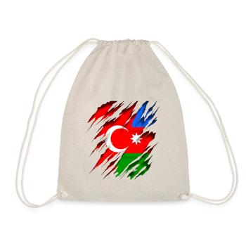 Türkiye Azerbaycan Turkey Azerbaijan - Drawstring Bag - nature - Front