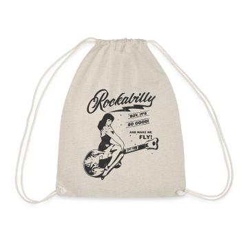 Rockabilly - 50s Retro - Pin Up Girl Rock n Roll - Turnbeutel - Natur - Vorne