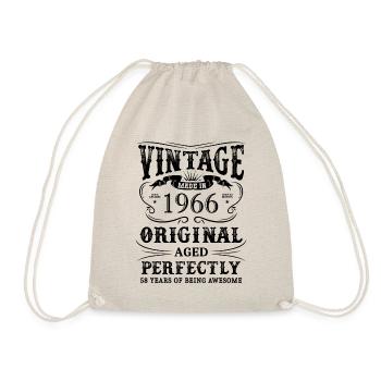 Vintage Made In 1966 58 Years Of Being Awesome - Turnbeutel - Natur - Vorne
