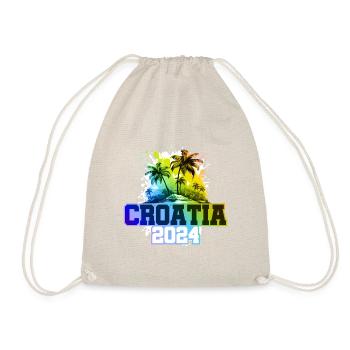 Croatie 2024 Vacances Palmiers Colorés - Sac de sport léger - nature - Devant