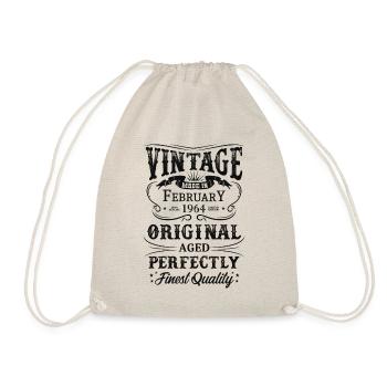 Vintage Made In 1964 Year 1964 February - Drawstring Bag - nature - Front