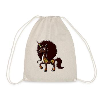 Mélanine Licorne Fille Noire Magie - Sac de sport léger - nature - Devant