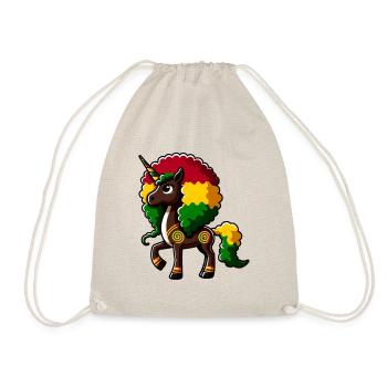 Mélanine Licorne Fille Noire Magie - Sac de sport léger - nature - Devant