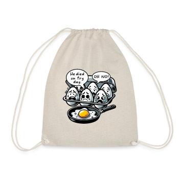 Eggs Fried Egg Easter Meme - Drawstring Bag - nature - Front