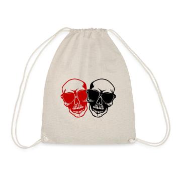 Stylish skull - Drawstring Bag - nature - Front