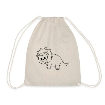 Bande dessinée Dinosaur triceratops - Sac de sport léger - nature - Devant