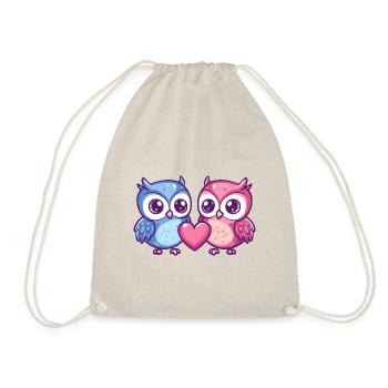 Couple De Hibou Amoureux Animal Saint Valentin - Sac de sport léger - nature - Devant