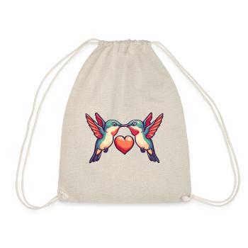 Colibri Oiseau Couple Amoureux Animal Saint-Valentin - Sac de sport léger - nature - Devant