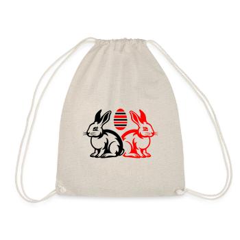 Osterhase Ostern - Turnbeutel - Natur - Vorne