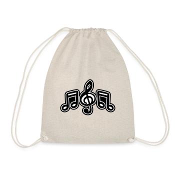 Musiknoten Musik Symbol - Turnbeutel - Natur - Vorne