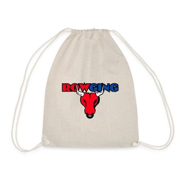 Rowging Bull Funny Rowing slogan with a Twist - Drawstring Bag - nature - Front